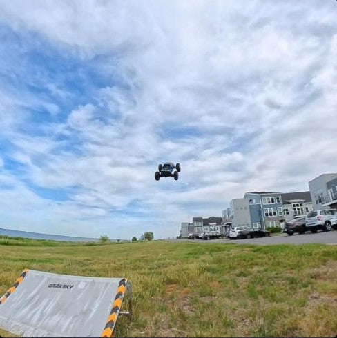 Off the DarkSky ramp and into the air.